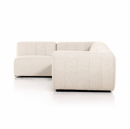 Gwyneth 121" 4 Cushion Outdoor Sectional - Sand