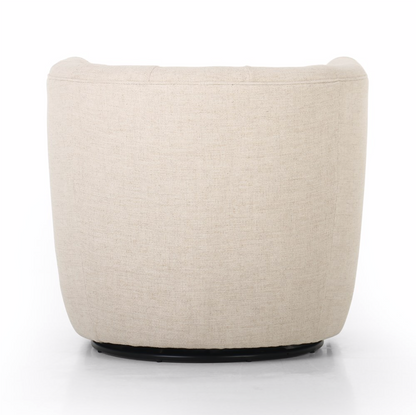 Hancock 33" Tufted Swivel Chair - Thames Cream