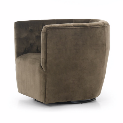 Hancock 33" Tufted Swivel Chair - Surrey Olive