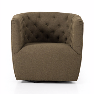 Hamilton 33" Tufted Swivel Chair - Boucle Olive