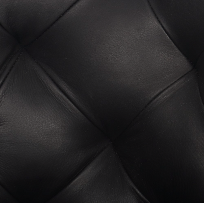 Hancock Top Grain Leather Swivel Chair - Heirloom Black