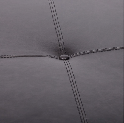 Harris 39" Top Grain Leather Cocktail Ottoman - Sonoma Black