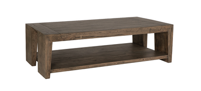 Cameron 60" Cracked Oak Coffee Table - Brown