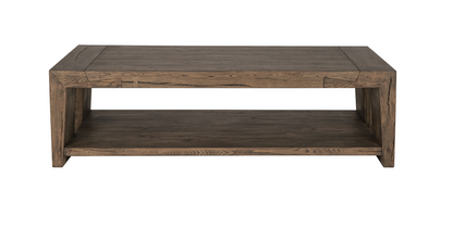 Cameron 60" Cracked Oak Coffee Table - Brown