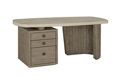 Tempe 70" Reclaimed Pine + Concrete Desk - Driftwood