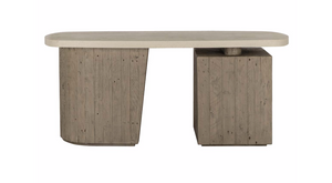 Tempe 70" Reclaimed Pine + Concrete Desk - Driftwood