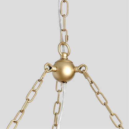 Alexis 28" Beaded Chandelier - Architectural White