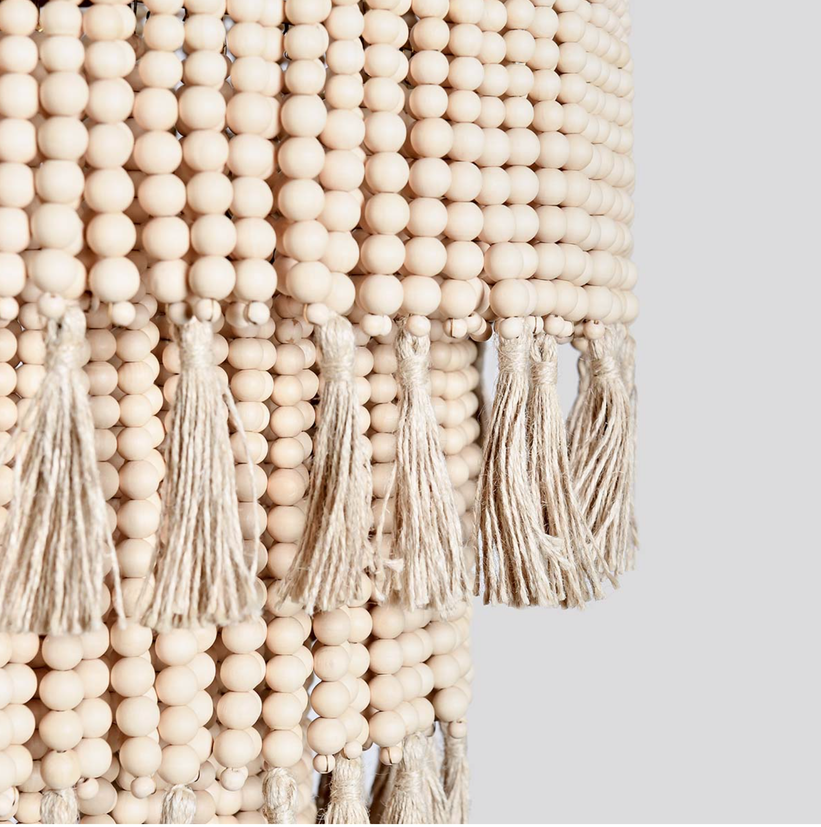 Bethany 30" Beaded Chandelier - Natural