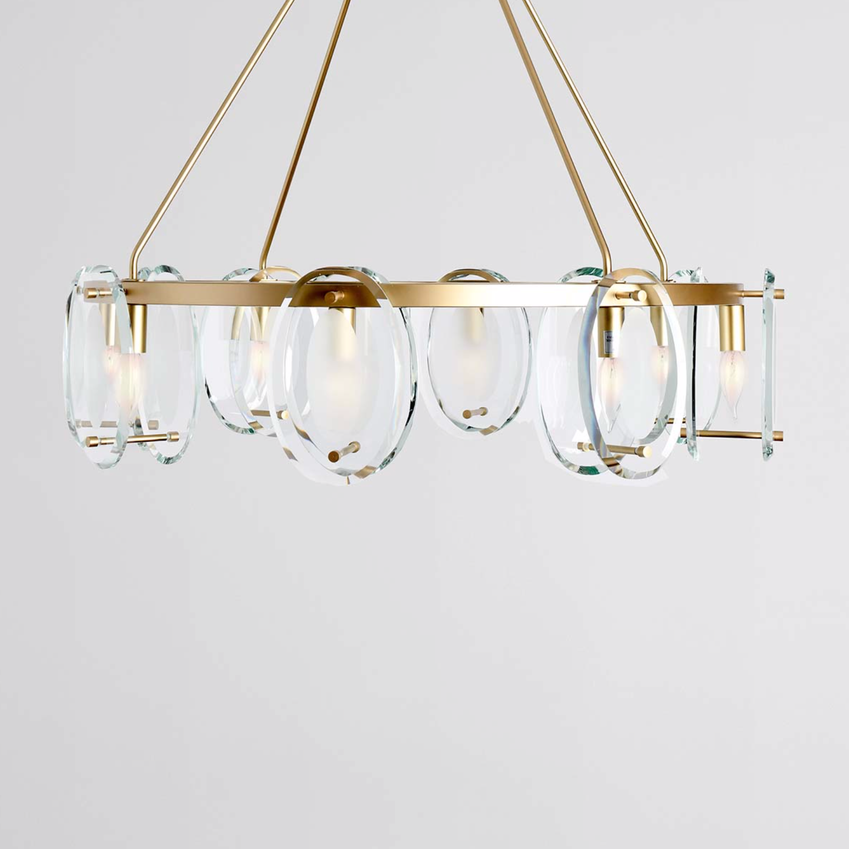 Gadot 35 Glass & Iron Chandelier