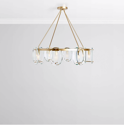 Gadot 35 Glass & Iron Chandelier