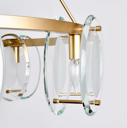 Gadot 35 Glass & Iron Chandelier