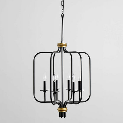 Luzerne 20" Iron Chandelier - Black