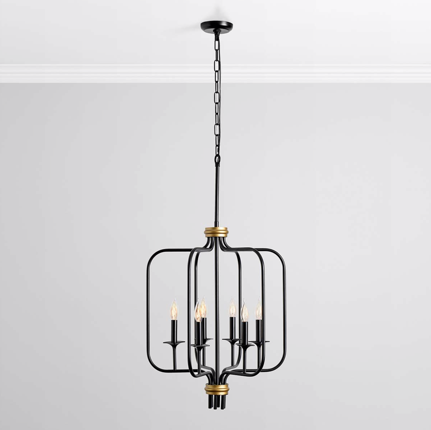 Luzerne 20" Iron Chandelier - Black