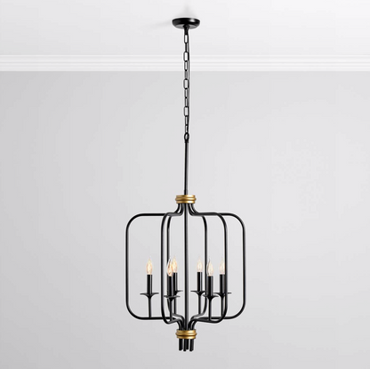 Luzerne 20" Iron Chandelier - Black