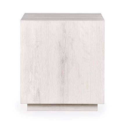 Dane 20" Square Oak End Table - White