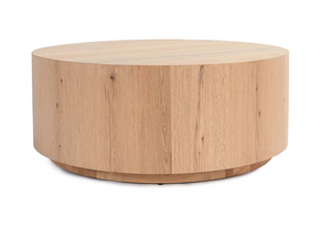 Dane 42" Round Oak Coffee Table Table - Light Natural