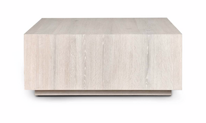Dane 42" Square Oak Coffee Table Table - White