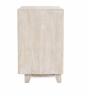 Reese 27" Two Drawer Nightstand - New White Wash