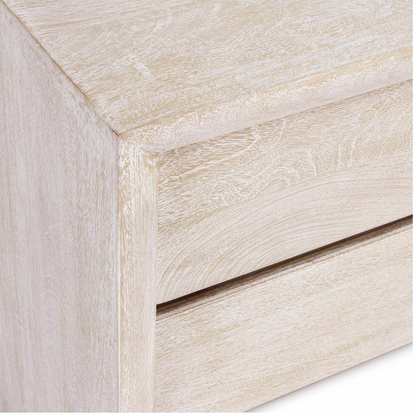 Reese 27" Two Drawer Nightstand - New White Wash