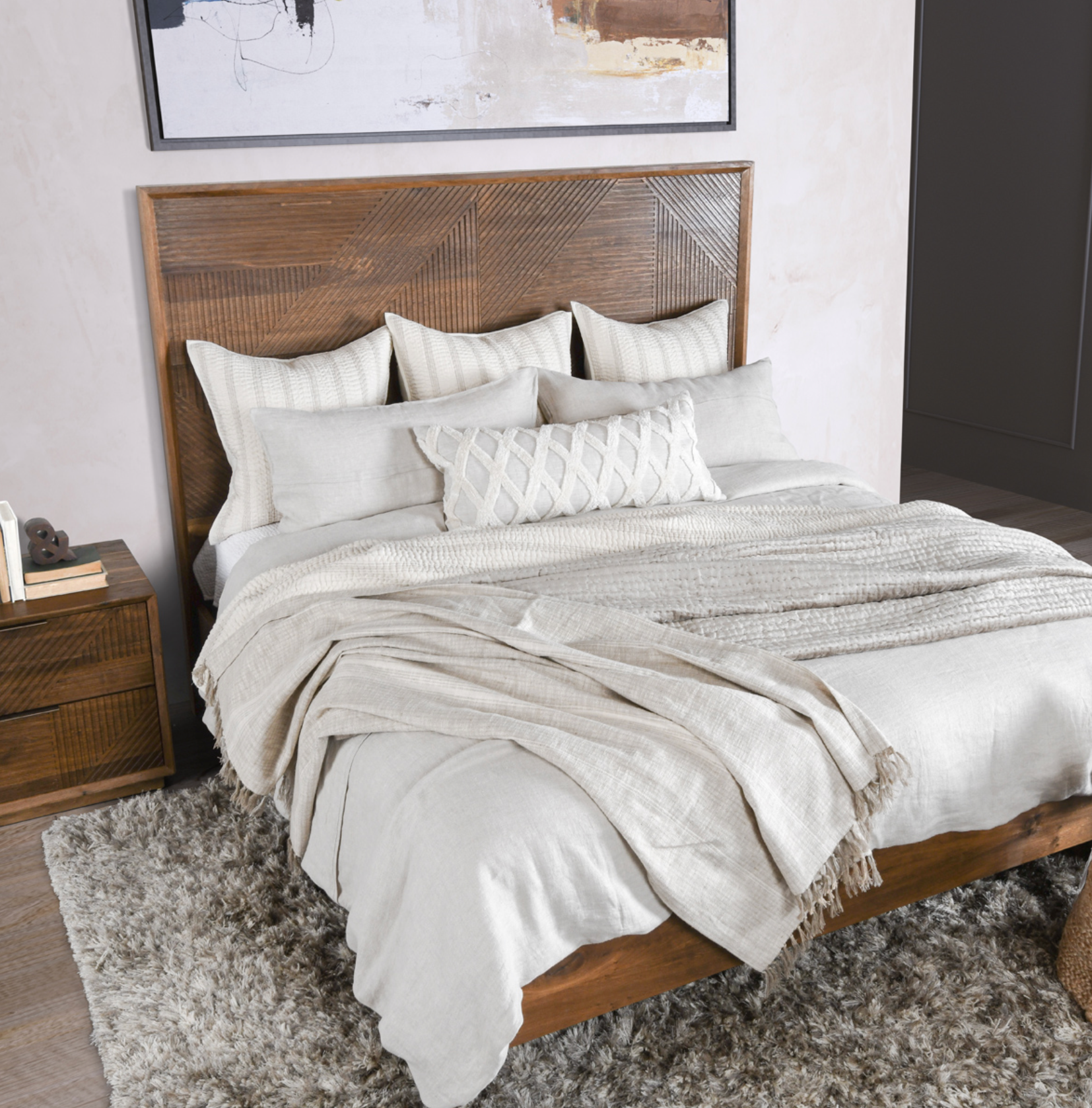 Santa 66" Rosa Oak Bed - Queen