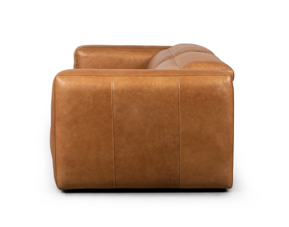 Radford 91" 2 Cushion Top Grain Leather Power Motion Sofa - Butterscotch