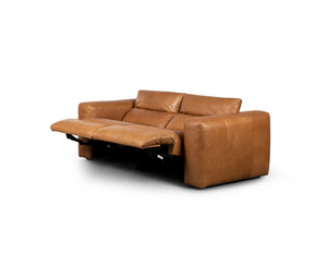 Radford 91" 2 Cushion Top Grain Leather Power Motion Sofa - Butterscotch