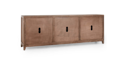 Arlo 98" Reclaimed Pine Mirrored Sideboard - Natural