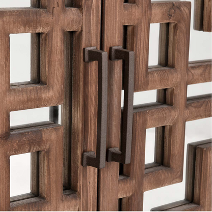 Arlo 98" Reclaimed Pine Mirrored Sideboard - Natural