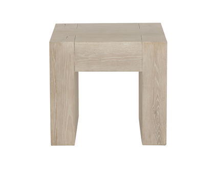 Bristow 24" Reclaimed Oak End Table - White