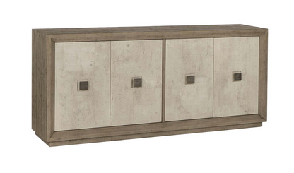 Tempe 80" 4 Door Pine + Concrete Sideboard - Driftwood