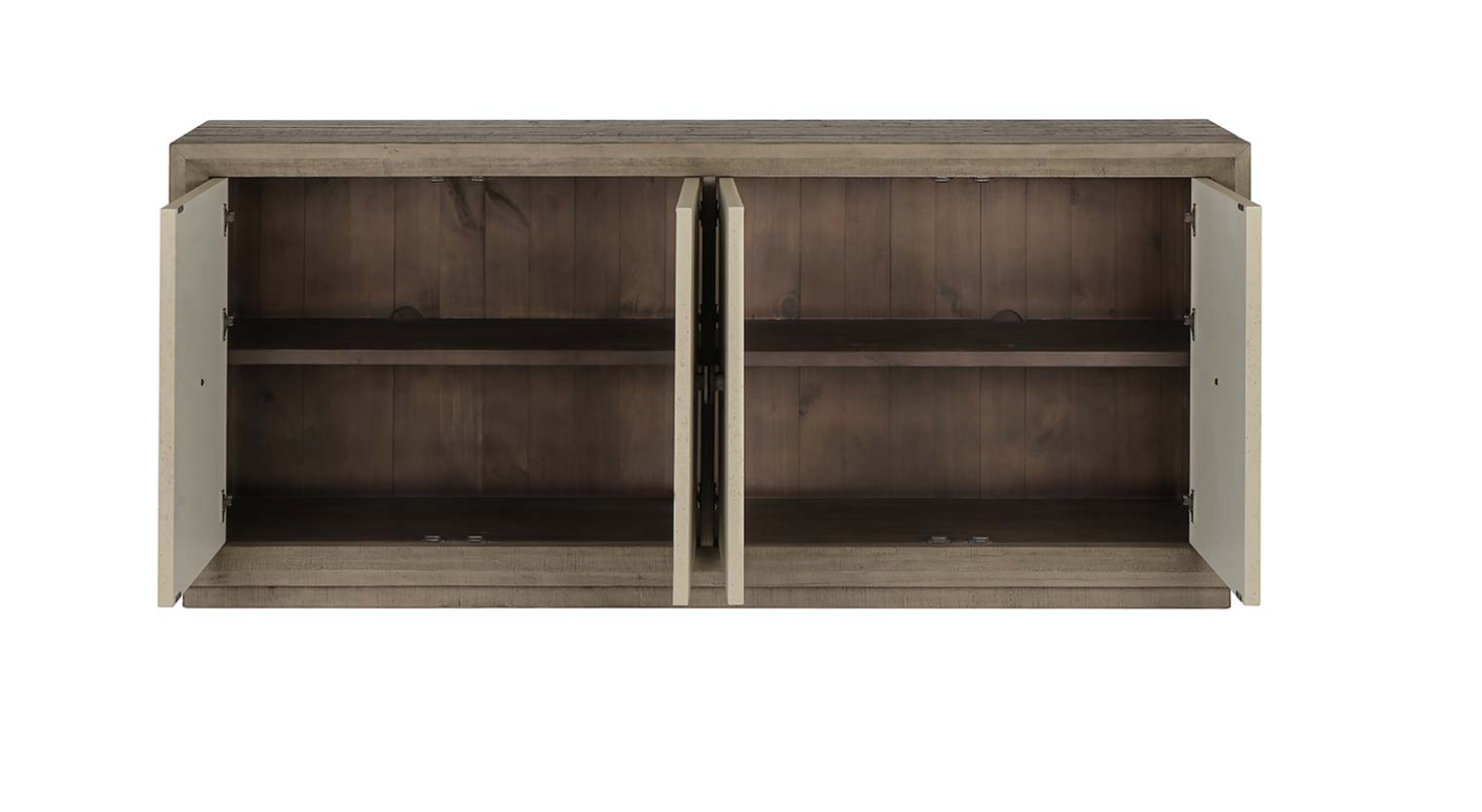 Tempe 80" 4 Door Pine + Concrete Sideboard - Driftwood