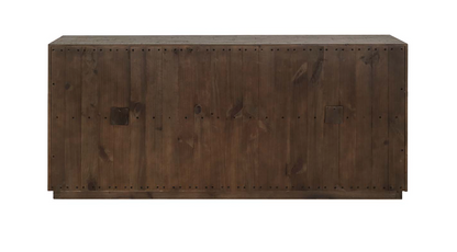 Tempe 80" 4 Door Pine + Concrete Sideboard - Driftwood