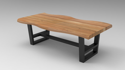 Malcolm Acacia 60" Live Edge Coffee Table - Natural