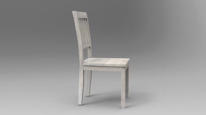 Weston Ladderback Dining Chair - White Natural