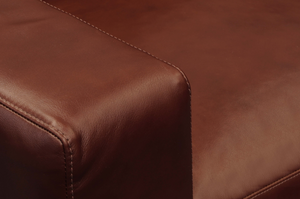 Mason 64" 2 Cushion Top Grain Leather Loveseat - Soleil Ember