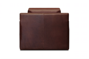 Mason 39" Top Grain Leather Swivel Chair - Soleil Ember