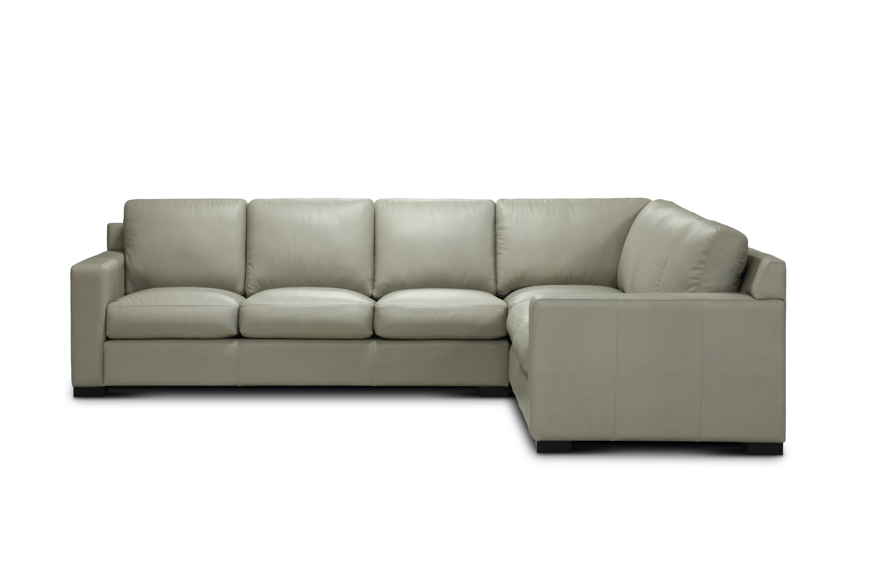 Mason 122" x 97" Top Grain Leather 6 Cushion Sectional - Portofino Steam