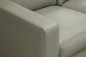 Mason 122" x 97" Top Grain Leather 6 Cushion Sectional - Portofino Steam