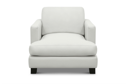 Franklin 36" Top Grain Leather Chair - Winter White