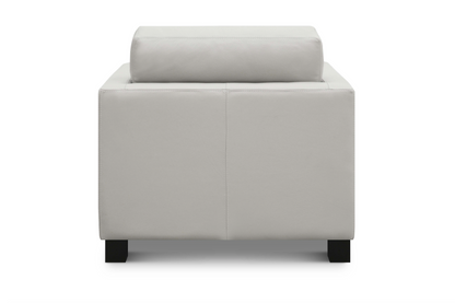 Franklin 36" Top Grain Leather Chair - Winter White