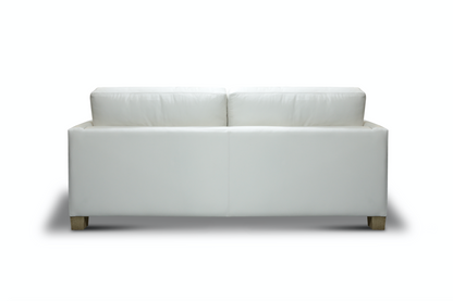 Franklin 72" Top Grain Leather 2 Cushion Loveseat - Winter White