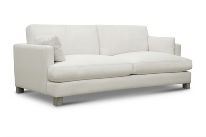 Franklin 90" Top Grain Leather 2 Cushion Sofa - Winter White