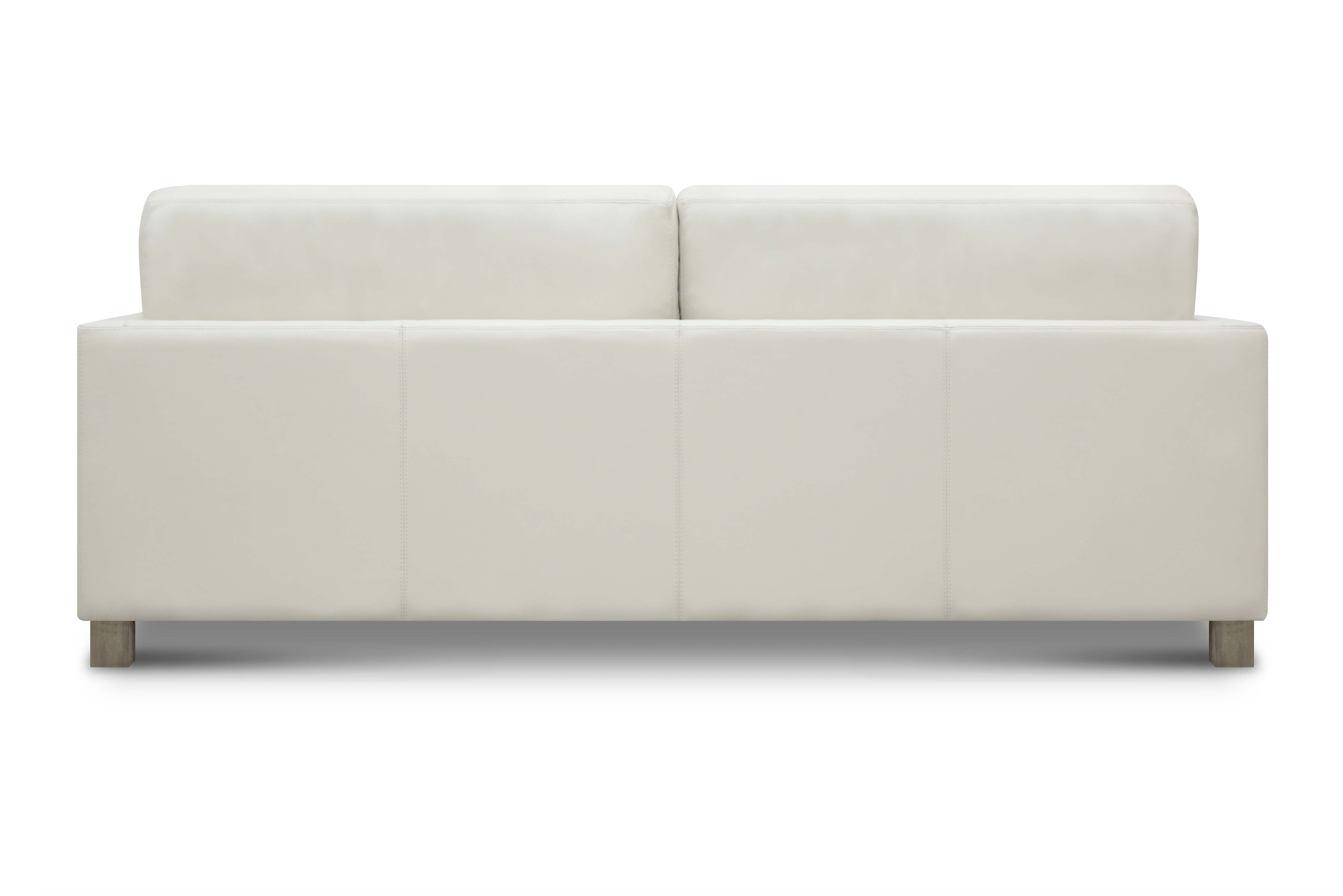 Franklin 90" Top Grain Leather 2 Cushion Sofa - Winter White