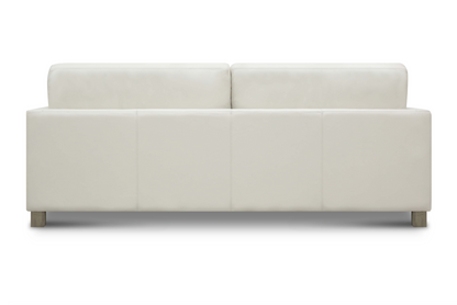 Franklin 90" Top Grain Leather 2 Cushion Sofa - Winter White