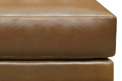 Raphael 30" Top Grain Leather Ottoman - Bravo Bronze