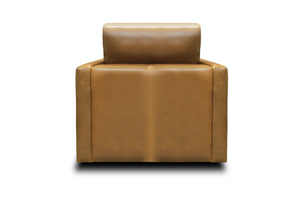 Raphael 39" Top Grain Leather Swivel Chair - Bravo Bronze