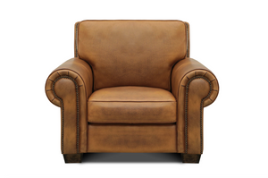 Wallace 45" Top Grain Leather Chair - Diva Mustang