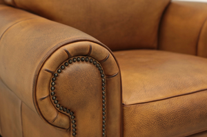 Wallace 45" Top Grain Leather Chair - Diva Mustang