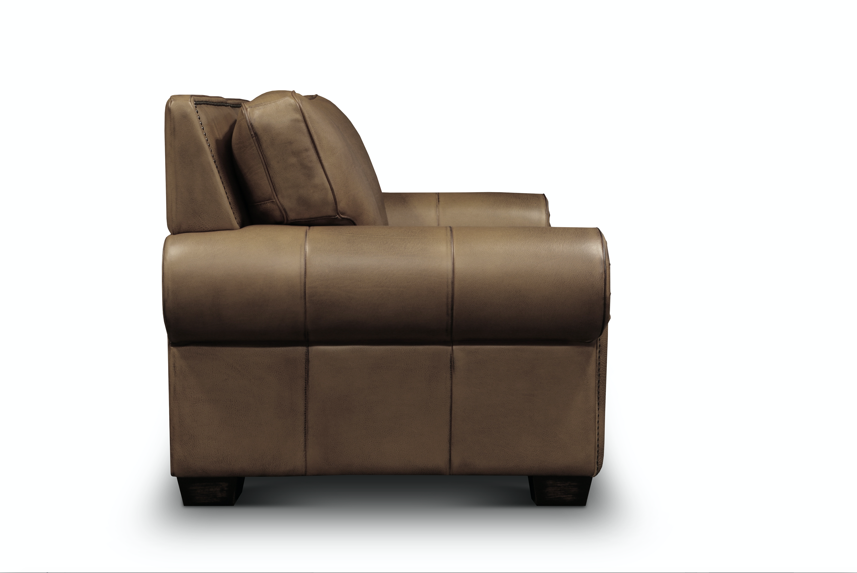 Wallace 68" Top Grain Leather 2 Cushion Loveseat - Diva Taupe