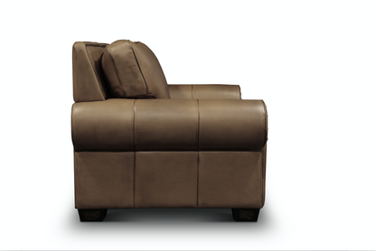 Wallace 68" Top Grain Leather 2 Cushion Loveseat - Diva Taupe